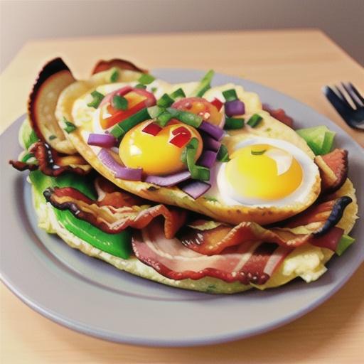 Deluxe Bacon Onion Omelet