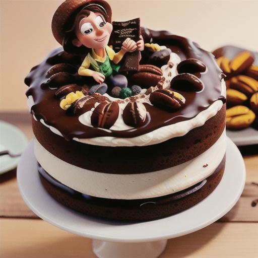 Chocolate Pecan Bourbon Cake