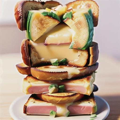 Pineapple, ham & cheese French toast