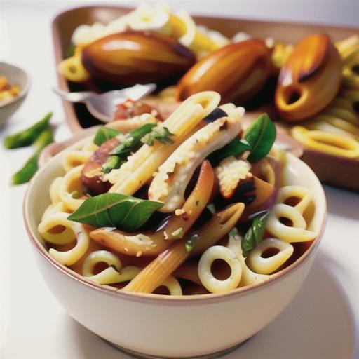 Roasted Garlic and Tomato Mostaccioli (Cooking for 2)