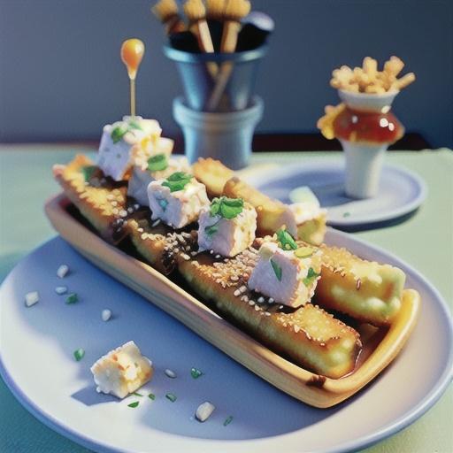 Crispy Sesame Feta Fingers with Honey