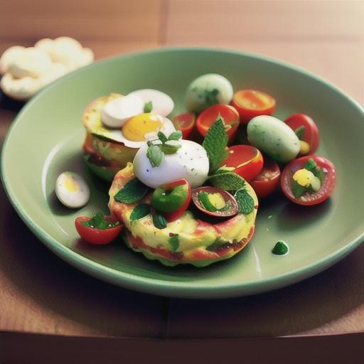 Wild-green frittata with mint & bocconcini