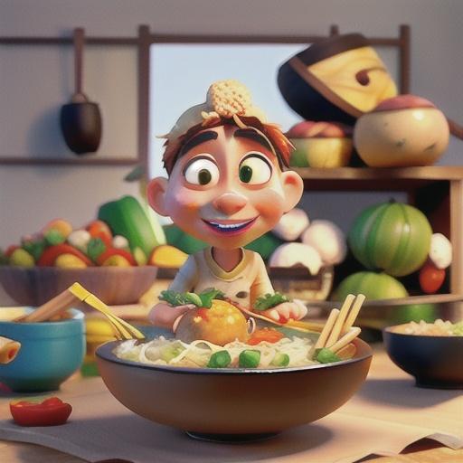 Thai Chicken Meatball Noodle Soup