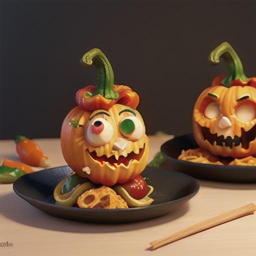 Jack-o'-Lantern Stuffed Peppers