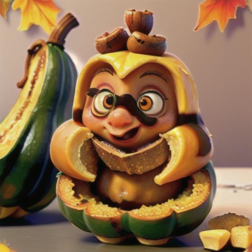 Baked Acorn Squash with Butter and Brown Sugar