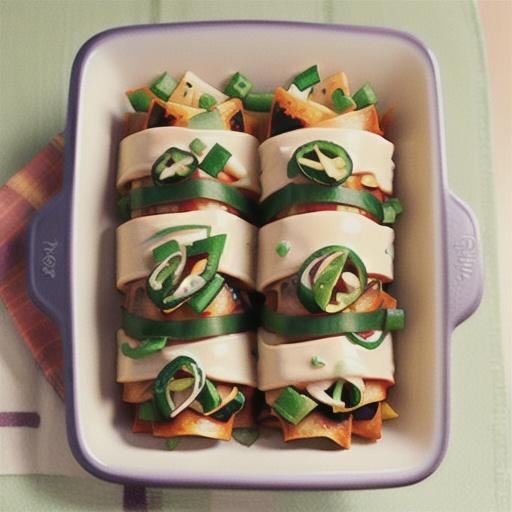 Cheat’s pork enchilada roll up bake