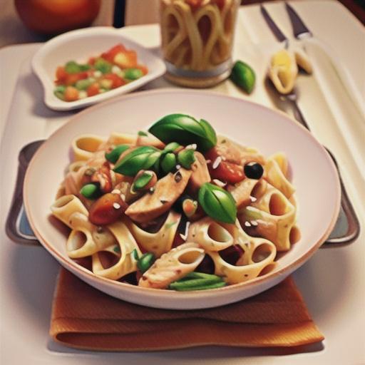 Fettuccine and Chicken in Orange-Cherry Sauce