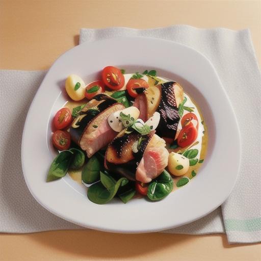 Pork saltimbocca with tomato & spinach