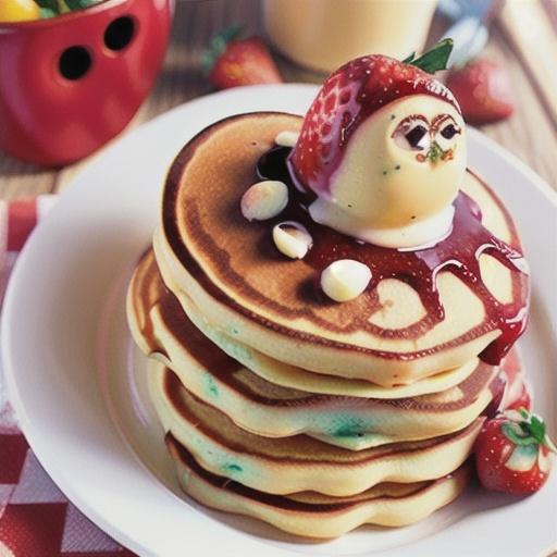 Strawberry Vanilla Pancakes