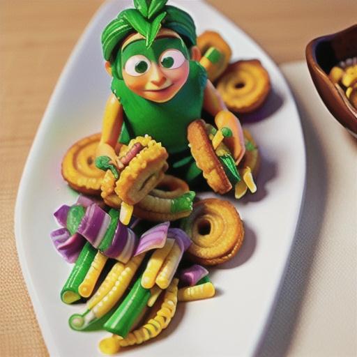 Baby corn and noodle fritters