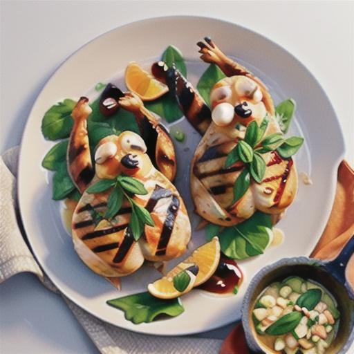 Spatchcocked Grilled Chicken With Orange and Ginger