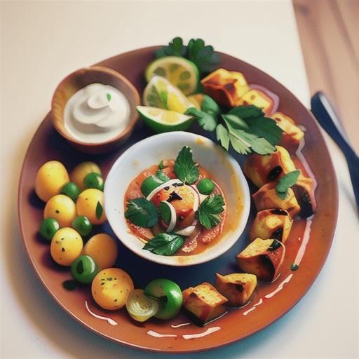 Chicken tikka masala with coriander raita