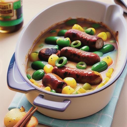 Spicy sausage & bean hotpot