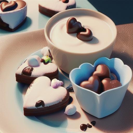 Milk chocolate shortbread hearts