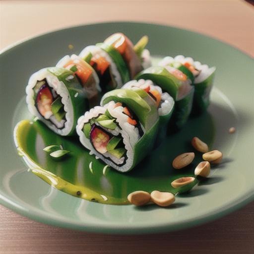 Thai Basil Rolls with Hoisin-Peanut Sauce