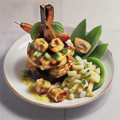 Tikka prawns with mango raita