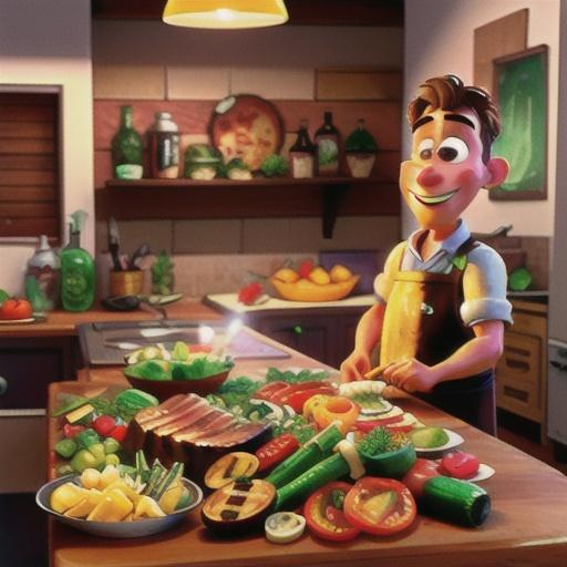 Grilled Italian Steak and Vegetables