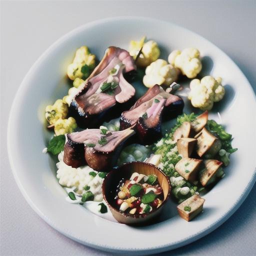 BBQ lamb chops with cauliflower tabouli