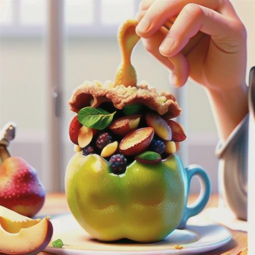 Pear and berry crumble