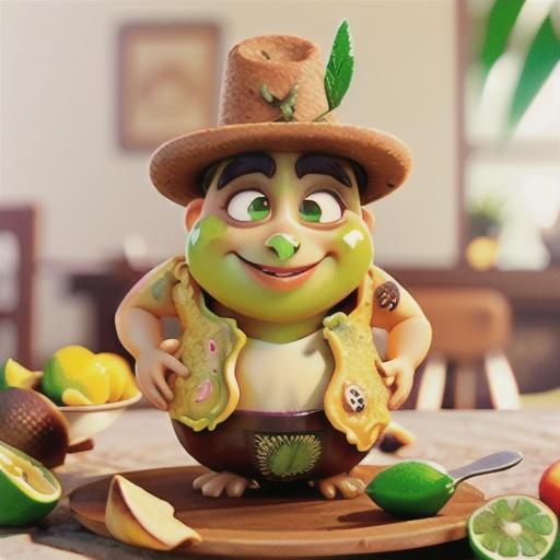 Tropical fruits with makrut lime toffee and yoghurt recipe