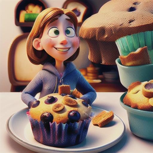 Lightened-Up Whole Wheat-Blueberry Muffins