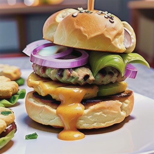 Indoor Chicken Burgers on Biscuits