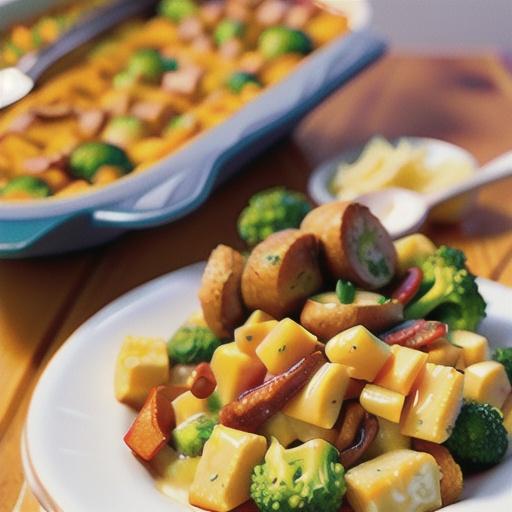 Cheddar Broccoli Hash Brown Bake