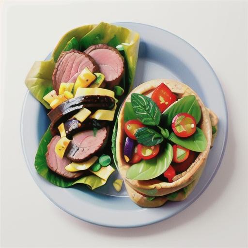 Roast beef and chutney wrap