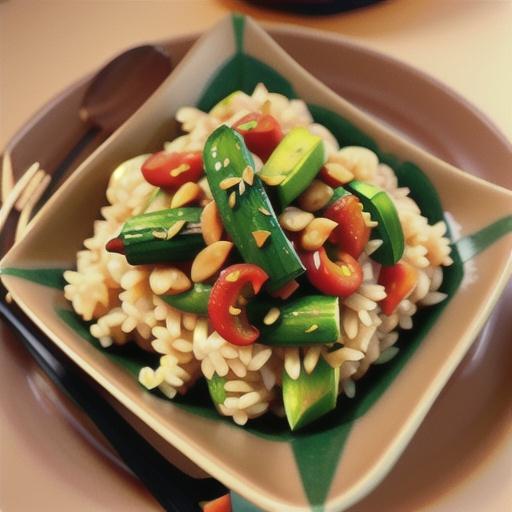Steamed Chinese Vegetables with Brown Rice