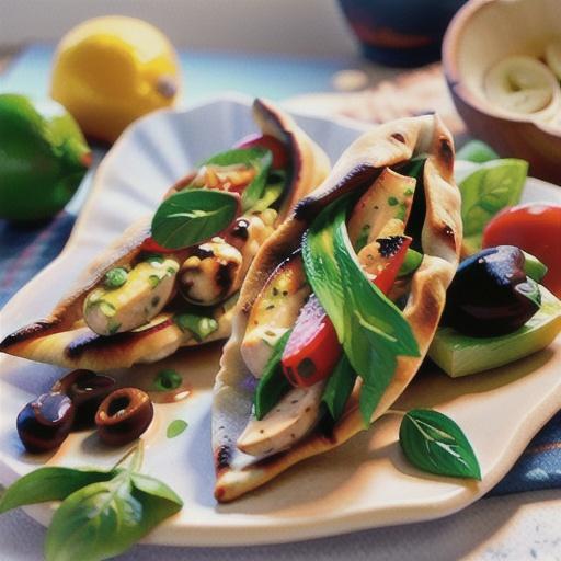 Lemon Chicken-Stuffed Pita Pockets