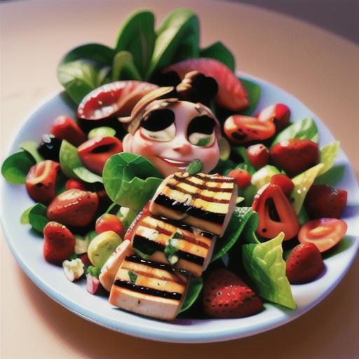 Fast and Easy Grilled Chicken Salad with Strawberries and Pecans