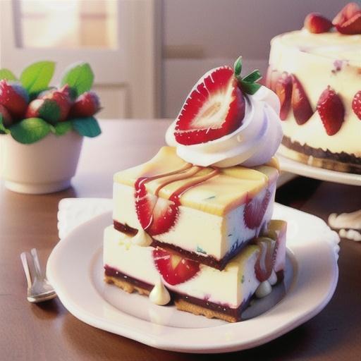 Strawberry Shortcake Cheesecake Bars