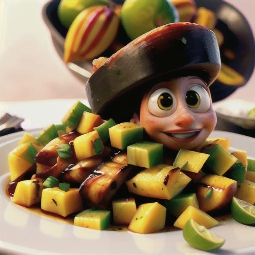 Tropical Salsa with Grilled Mango