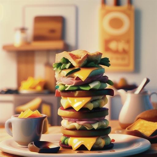 Ham and Cheddar Breakfast Sandwiches