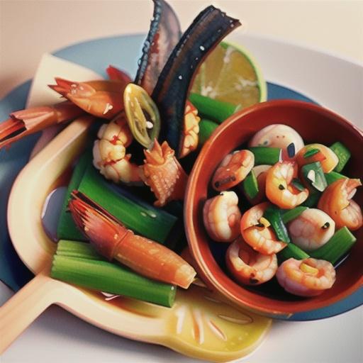 Crispy squid & prawns with homemade sweet chilli sauce