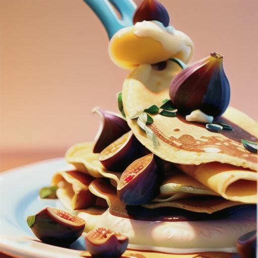 Fig and mascarpone crepes