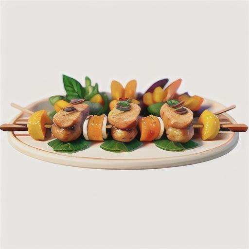 Apricot chicken kebabs