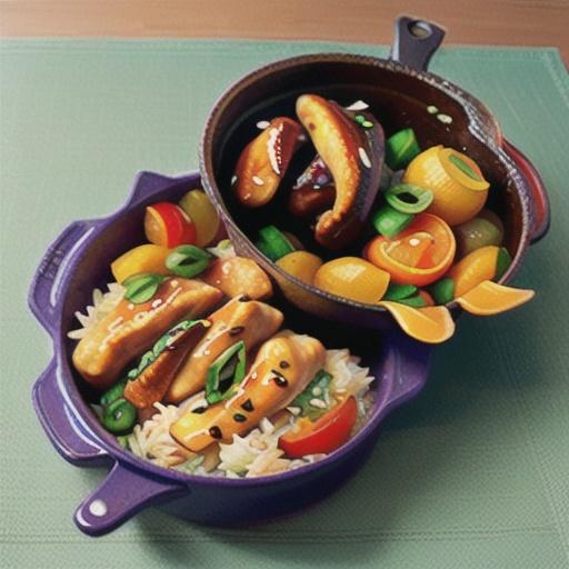 One-pot sticky apricot and orange chicken with rice