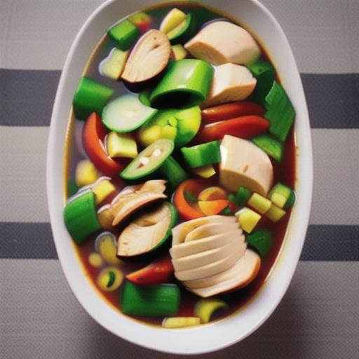 Chicken, vegetable and noodle soup