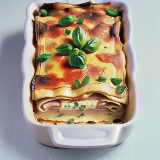 Creamy chicken and ham lasagne recipe