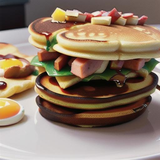 Leftover Pancake Breakfast Sandwich