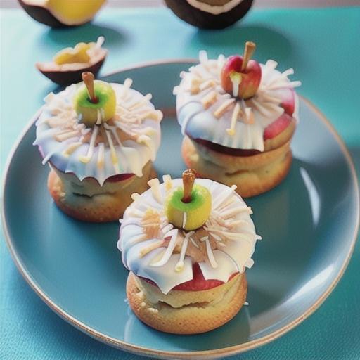 Mini apple and coconut cakes