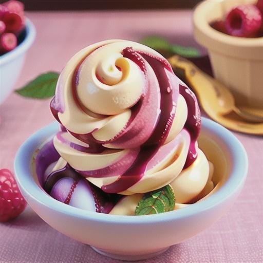 Shorecook's Raspberry Swirl Vanilla Bean Ice Cream