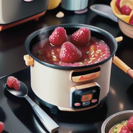 Rice Cooker Recipe: Raspberry Applesauce