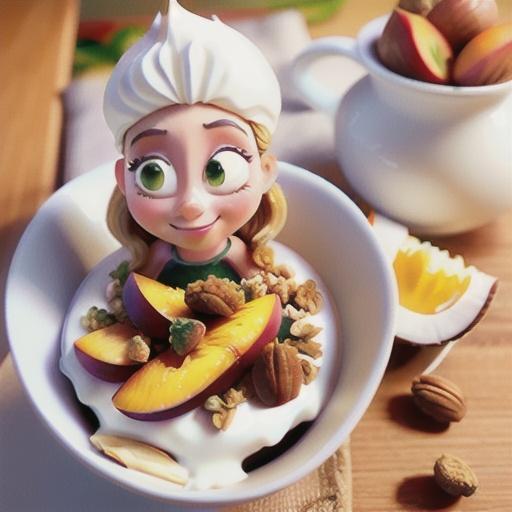 Granola with coconut yoghurt