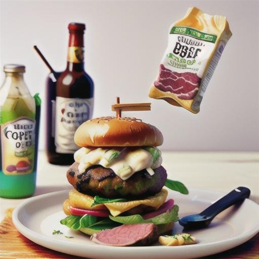 Corned beef burger with horseradish mayo