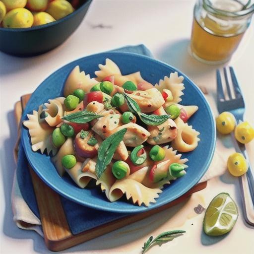 Farfalle with chicken, lemon and tarragon