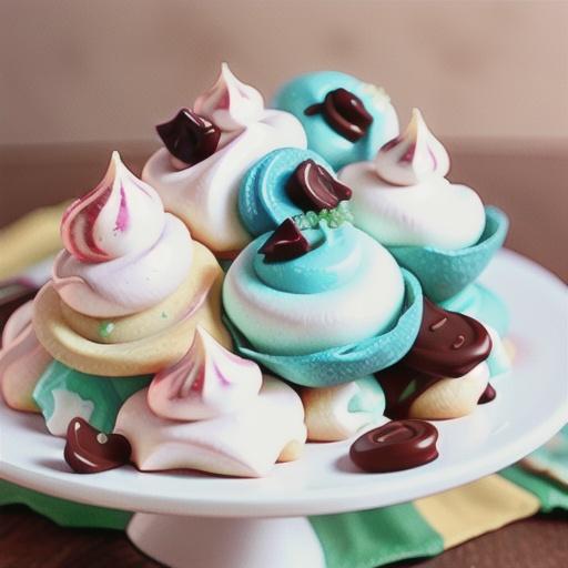 Peppermint Meringue Cookies