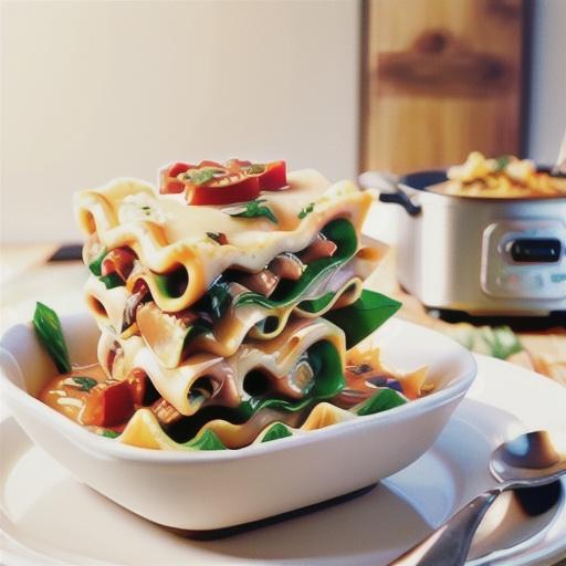 Slow-Cooker Cheesy White Chicken Lasagna