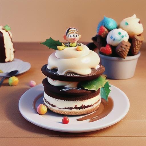 Christmas cake ice-cream sandwich